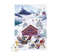 Janod - Puzzle 500 Pièces Adultes Adolescents Enfants- Hiver à la Montagne - Développe la Patience et la Dextérité - Fabrication Européenne, Encres végétales et Certifié FSC - Dès 8 Ans - J02494