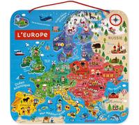 Janod puzzle carte d'europe magnétique -