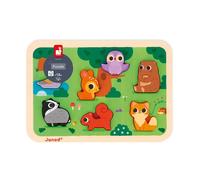 Janod – Puzzle en bois La Forêt J07123 – 7 pièces, Bois FSC – Motricité fine, concentration
