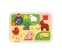 Janod Puzzle Chunky À la Ferme – Bois FSC – 7 pièces Multicolore