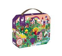 Janod - Puzzle d'Observation Enfant Les Contes 24 Pièces - Jeu Educatif Motricité Fine et Concentration - Valisette Poignée - Fabriqué en France - Certifié FSC - Encres Végétales - Dès 3 ans, J02646