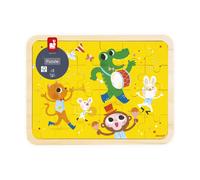 Janod Puzzle C’est la Fête - 24 pièces en bois - Dès 4 ans - Jeu des 5 erreurs - FSC