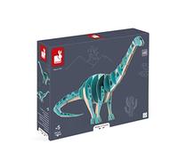 JANOD -Puzzle Enfant 3D Dinosaure Diplodocus - Puzzle en Volume 42 Pièces - Jeu de Construction - Carton FSC - Fabriqué en France - Dès 5 Ans, J05840, Bleu