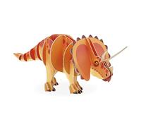 JANOD - Puzzle Enfant 3D Dinosaure Tricératops - Puzzle en Volume 32 Pièces - Jeu de Construction - Carton FSC - Fabriqué en France -Dès 5 Ans, J05838, Orange