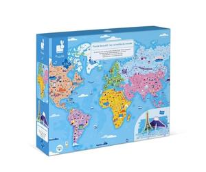 Janod - Puzzle Enfant Educatif Les Curiosités du Monde 350 Pièces - Apprentissage Motricité Fine et Concentration - Dès 7 Ans, J02677