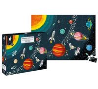 Janod - Puzzle Enfant Educatif Système Solaire 100 Pièces - Apprentissage Motricité Fine et Concentration - Dès 5 ans, J02678