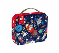 Janod - Puzzle Fusée - Puzzle 54 Pièces en Carton FSC - Développe Patience et Concentration - Fabriqué en France - Puzzle Enfant dès 5 Ans,J02545, Bleu