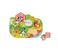 JANOD-Puzzle Happy farm en bois - 18 à 36 mois