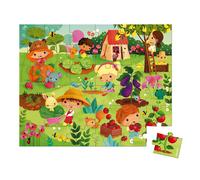 JANOD-Puzzle le potager orange en carton Juratoys - 36 pièces