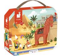 Janod – Puzzle 100 pièces panoramique Antiquité et Mythologie – Dès 6 ans – Fabriqué en France