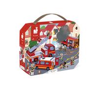 Janod Puzzle Pompiers dans une valise 24 pièces