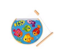 Janod – Puzzle en bois Speedy Fish J07088 – 2 en 1, 6 pièces