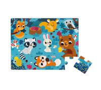 JANOD-Puzzle tactile animaux de la forêt - 2 à 4 ans