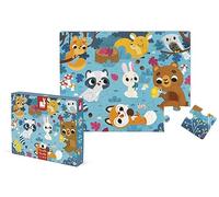 Puzzle Tactile Animaux de la Forêt - JANOD - 20 pcs - Effets Tactiles - Adapté aux Enfants