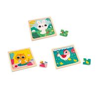 Janod Puzzle Trio Multicolore Enfants