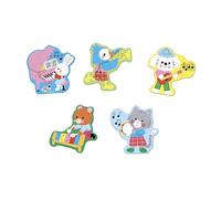Janod, Puzzles Évolutifs Musique, 2 à 10 Pièces, Dès 2 Ans | 5 Puzzles Animaux Domestiques, Fonds de Couleur Uniques, Carton pelliculé FSC, Motricité Fine et Logique