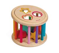 Janod I Wood Shape Sorter Drum Multicolore 18 Months-3 Years
