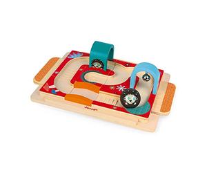 Janod - Rallye du Hérisson - Jouet d'éveil Educatif en Bois - Manipulation et Motricité - Dès 18 Mois, J08056