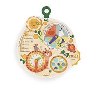 Janod, Roue du Temps Italienne, Calendrier Éducatif Enfant, Dès 3 Ans | Horloge à 2 Aiguilles, Jours, Mois, Saisons, Météo et Années, Calendrier en Bois à Suspendre, Apprentissage du Calendrier