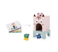 Janod - Se Repérer dans l'espace - Idéal préparation Maternelle et Petite Section -6 Accessoires en Bois + 12 Cartes - Jouet Educatif Enfant - Dès 36 Mois, J05078