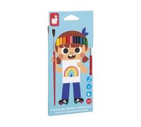 Janod - Set de 12 Crayons Aquarellables + 1 Pinceau Inclus - Mine Tendre & Résistante - Dessinez et Peignez à la Fois - Loisirs Créatifs - Dès 3 Ans - J07415