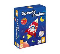 Janod - Speedy Rocket - Jeu de Société Enfant - Jeu d'Adresse Certifié FSC - Dès 4 ans, J02635