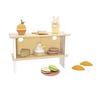 Janod - Stand de Pâtisserie en Bois FSC - 12 Accessoires en Bois - Jouet d'Imitation - Jouet en Bois FSC - Développe l'Imagination - Dès 3 Ans, J06557