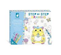 Janod – Coffret Apprendre à dessiner – 20 modèles + feutres multicolore TU