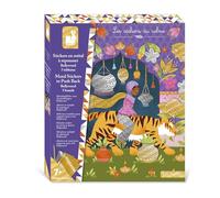 Janod - Stickers en Métal à Repousser - 5 Tableaux à Décorer - Thème Bollywood - Les Ateliers du Calme - Kit Loisir Créatif Enfant - Dextérité et Concentration - Dès 7 Ans - J09165