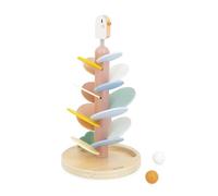 Janod, Sweet Cocoon, Descendeur Oiseau en Bois, Dès 3 Ans | 4 Niveaux, 14 Feuilles à Assembler, 2 Billes, Oiseau sur Ressort, Motricité Fine et Relation de Cause à Effet