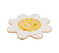 Janod, Sweet Cocoon, Planche d'Équilibre Fleur en Bois FSC, Dès 5 Ans | 3 Modes de Jeu, Labyrinthe et 2 Billes, Pour Développer l'Équilibre et la Concentration avec les Mains ou Debout