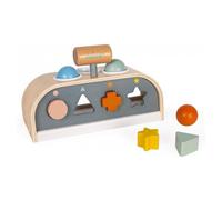 Janod Jouet en bois Tap Tap Sweet Cocoon – 3 en 1, boîte à formes, certifié FSC – Dès 1 an
