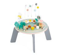 Janod - Table d'Activités en Bois Sweet Cocoon - 9 Activités pour Enfants - Jouet d'Éveil - Développement Motricité Fine - Table en Bois FSC - Thème Jardin - Dès 12 Mois,J04045