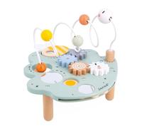 Janod - Table d'Activités Sweet Cocoon - 5 Activités Premier Age - Jouet d'Éveil - Développement Motricité Fine - Feuille d'Activités en Bois FSC - Dès 18 Mois,J04056