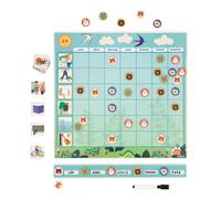 Janod – Tableau d'organisation magnétique J05469 – 97 aimants, jouet en carton, dès 3 ans