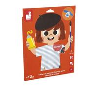 Janod - Tablier de Peinture Enfant dès 18 Mois - Taille 82 à 110 cm - Manches Longues - Tablier de Protection Idéal Peinture, Loisirs Créatifs, Activités manuelles - Imperméable - J07404