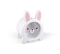 Janod - Tirelire Enfant en Bois Lapin - Face Transparente et Ouverture Magnétique - Décoration de Chambre Enfant - Dès 3 ans, J04654