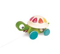 Janod - Tortue à Promener en Bois - Carapace Qui Tourne + Ficelle 50cm - Jouet à Tirer - Jouets d'Eveil et Premier Age - Apprentissage Motricité et Imagination - Dès 12 Mois