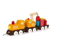 JANOD - Train Grue Multi Colors (bois) - Dès 2 Ans