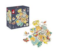 Janod – Set de 24 magnets Tropik – Jouet d'éveil en bois FSC – Dès 2 ans