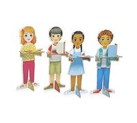 Janod - Un Jour… A l'Ecole - Jouet d'Imitation Métier - 250 Accessoires Inclus - Grands Personnages 65 cm - Développe l'imagination - Certifié FSC - Dès 3 Ans, J06623