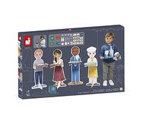 Janod - Un Jour… Au Restaurant - Jouet d'Imitation Métier - 108 Accessoires Inclus - Grands Personnages 65 cm - Développe l'imagination - Certifié FSC - dès 3 Ans, J06620