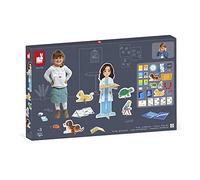 Janod - Un Jour… Le Vétérinaire - Jouet d'Imitation Métier - 40 Accessoires - Grands Personnages 65 cm - Développe l'imagination - Certifié FSC - Dès 3 Ans - J06622
