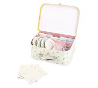 Janod - Valisette Dinette Bois - Kit Pique-Nique pour Enfants - pour 4 Personnes - 25 Pièces - Valisette en Carton - Idéal Accessoires Cuisine Enfant - Développe Imagination - Dès 3 Ans - J06637