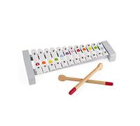Janod - Xylo métal en Bois Confetti - Instrument de Musique Enfant - Jouet d'Imitation et d'Éveil Musical - Dès 2 Ans, J07604