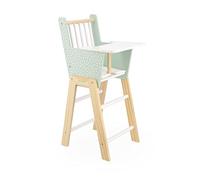 Janod, Zen, Chaise Haute pour Poupon en Bois FSC, Dès 3 Ans | Hauteur 53 cm, Compatible Jusqu'à 42 cm, Coussin Inclus, Mobilier pour Poupée, Jeu d'Imitation, Imagination, À Monter