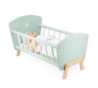 Janod, Zen, Lit pour Poupon en Bois FSC, Dès 3 Ans | Couverture et Oreiller Forme Lapin, Mobilier pour Poupée, Compatible Jusqu'à 42 cm, Coucher du Poupon, Imagination, À Monter