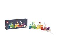 Janod – Train géant Zigolos – Jouet en bois multicolore – 12 mois-3 ans
