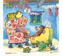 Janosch Calendrier 2024 - Brochures 30 x 30 cm (30 x 60 cm ouvert) - Calendrier avec espace pour notes - Avec poster - Calendrier photo - Calendrier mural - Calendrier mural