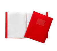 Janrax A4 Rouge Couverture souple 100 Pocket Display Book - dossier de présentation